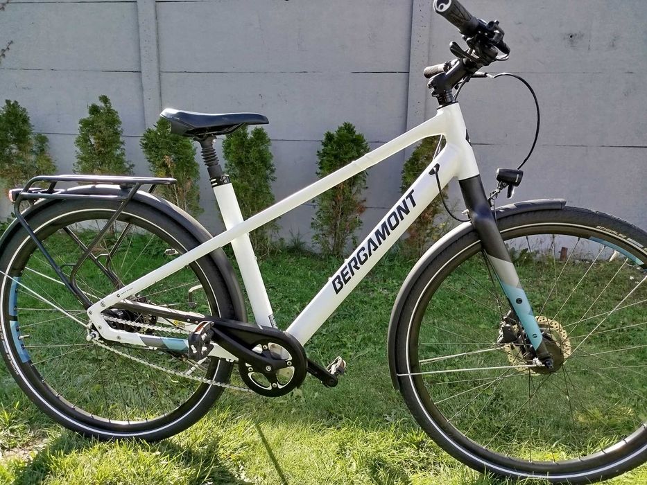 Rower Trekkingowy Miejski BERGAMONT SOLACE 7 Koła 28 Cali Rama Alu 50 cm 19,5 cali Hamulce Tarczowe Hydrauliczne NEXUS 8 JAK NIOWY