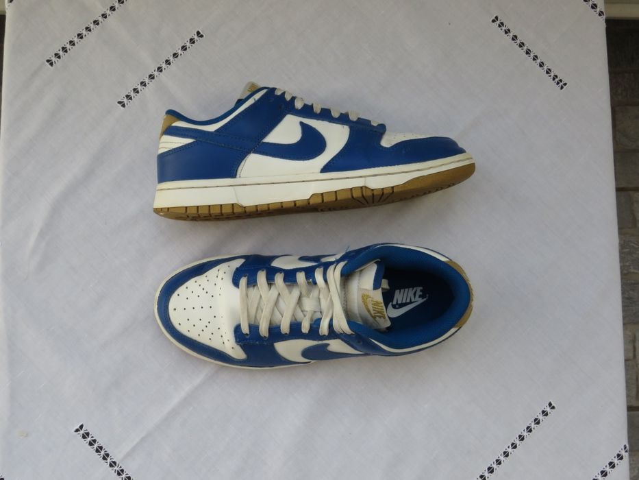 Nike Dunk Low White Blue - Azul e Branco - Tamanho 38.5