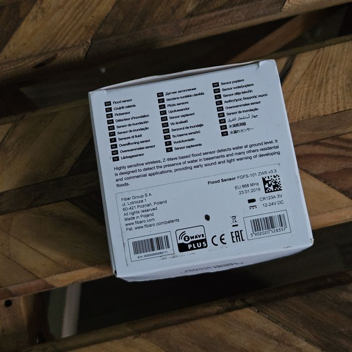 Датчик протікання та температури FIBARO flood sensor FGFS-101