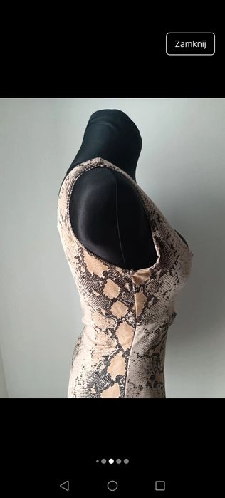 Sukienka o wzorze skóry węża XS-34