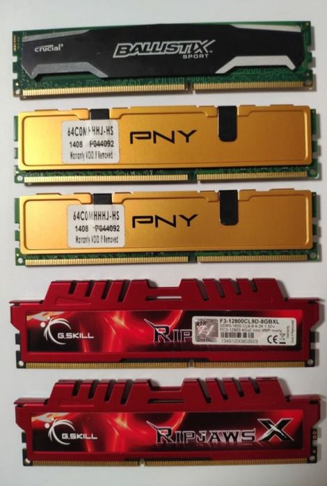 ОЗУ DDR3 Crucial PNY G.Skill