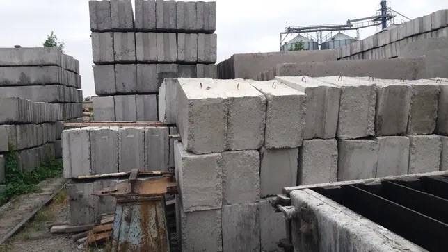 Блоки фундаментні фбс жбі плити перекриття заборні дорожні