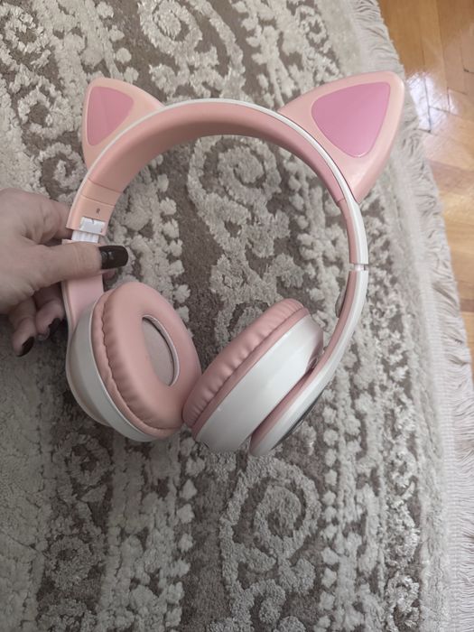 Бездротові навушники з котячими вушками музичний блютуз