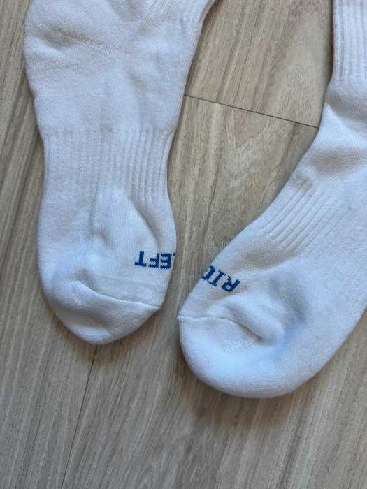 Białe skarpetki Vetements striped crew socks