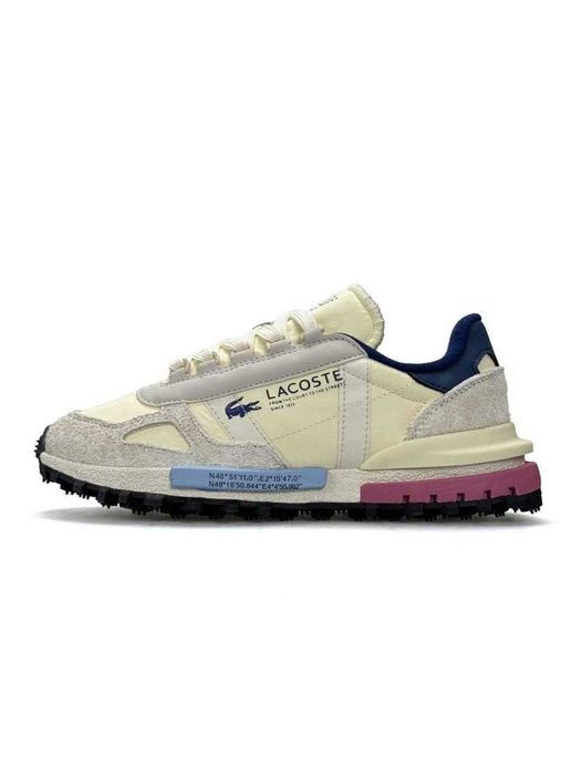 Хіт продаж жіночі кросівки Lacoste Elite Active Beige Grey Pink