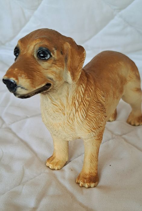 Pies i ryś, piękne i realistyczne figurki wykonane z twardej gumy