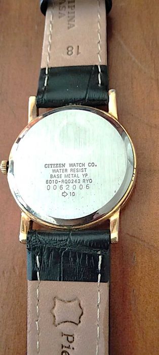 Citizen Quartz genuíno – Clássico Elegante • Bracelete de Pele Nova