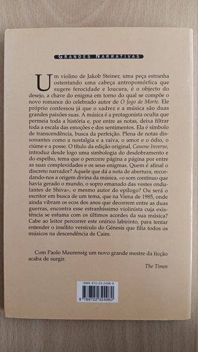 Paolo Maurensig, O Violinista