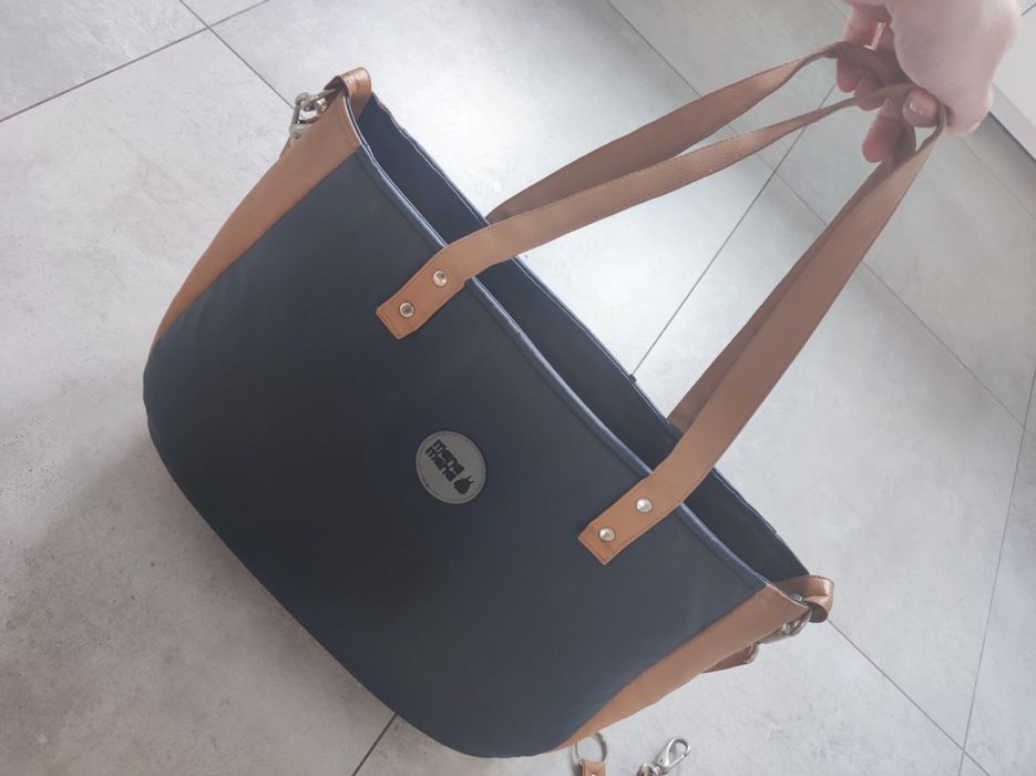 Mana Mana aktówka duża navy blue camel do wózka zaczepy