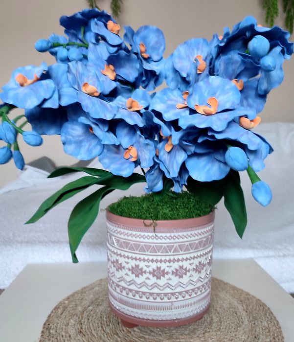 Storczyk - Handmade , Kwiat doniczkowy, Prezent, Dekoracja .