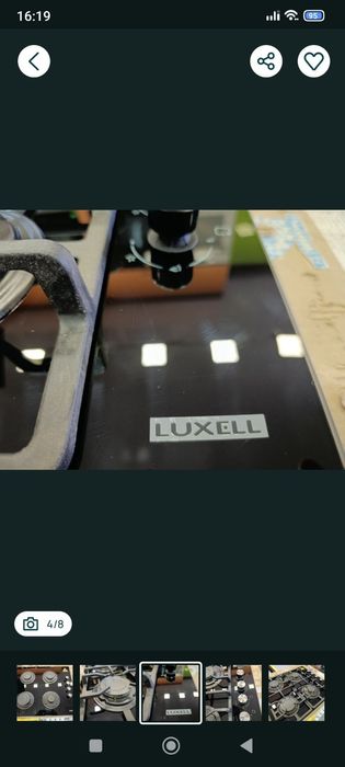 Поверхность варочная газовая LUXELL черная стекло Турция