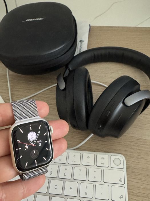 Apple Watch Serie 7 Starlight 38mm bracelete milanese com LTE