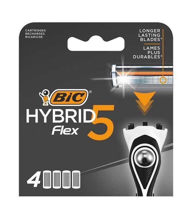BiC Hybrid 5 Flex 5-ostrzowe wkłady do maszynki do golenia 4 sztuki