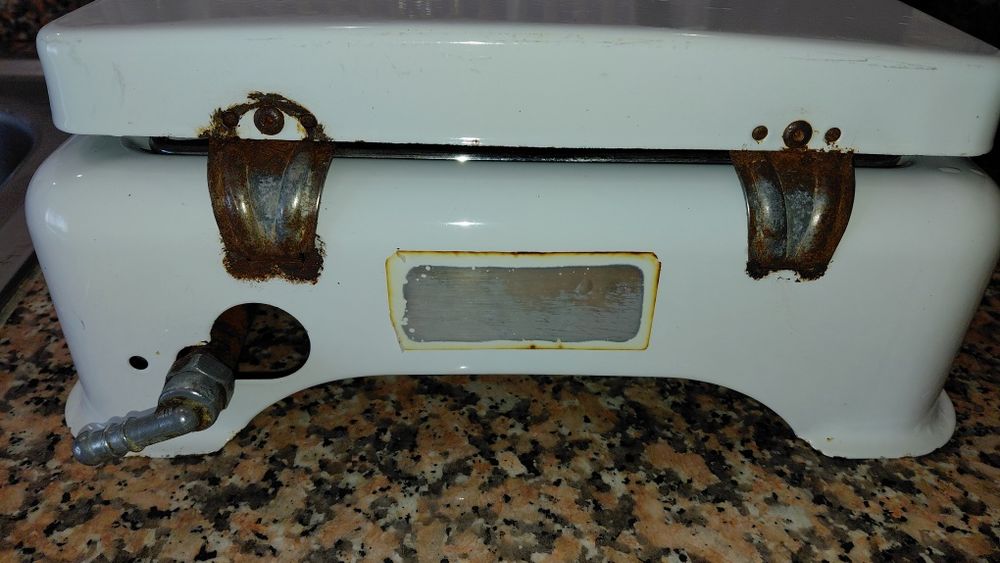 Fogão portátil com tampa