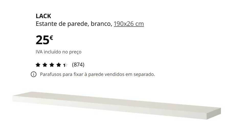 Estante de parede LACK - IKEA