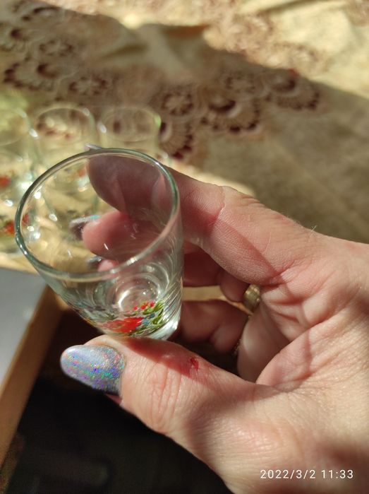 Komplet  7 kieliszków z PRL