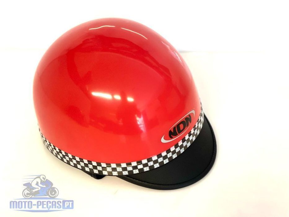 CAPACETE VINTAGE NEDIMOTO KIKO VERMELHO