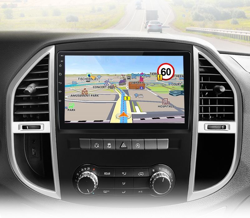 Rádio 10" android Mercedes Vito w447 2/32GB CARPLAY WIFI GPS Novo