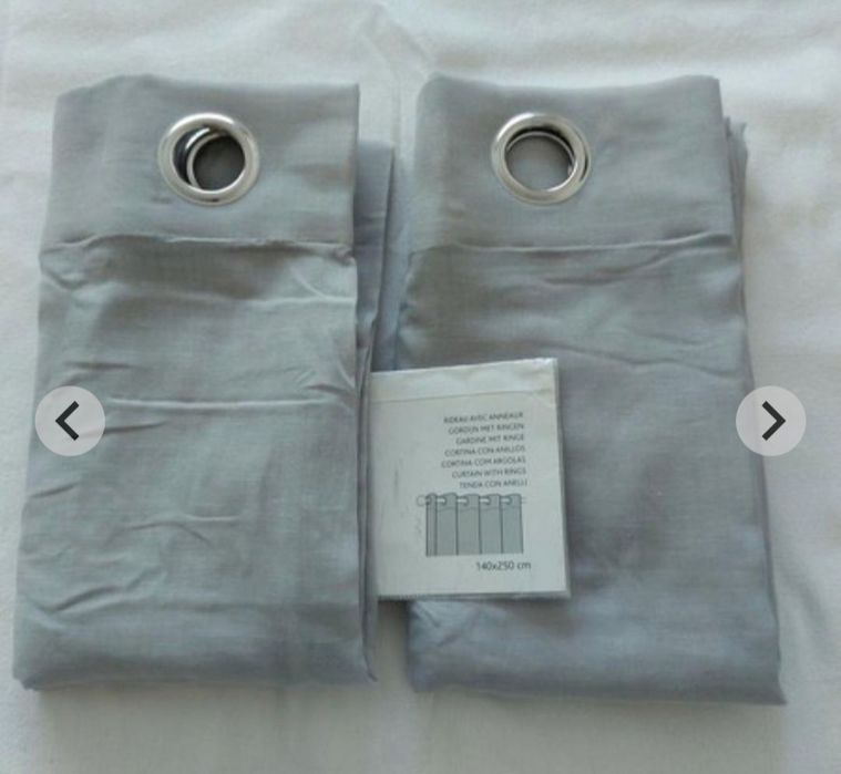 Cortinados 140cmx250cm brancos, cinzento, amarelo e diversos tecidos