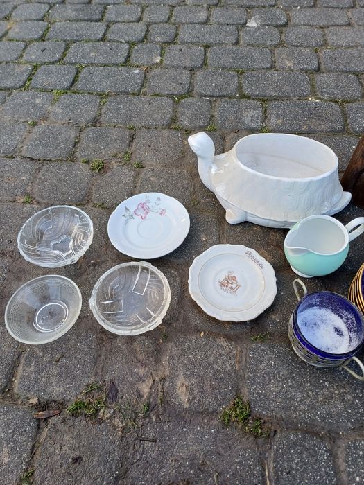 Talerze wazony porcelana porcelit szkło kryształ filiżanki kubki PRL