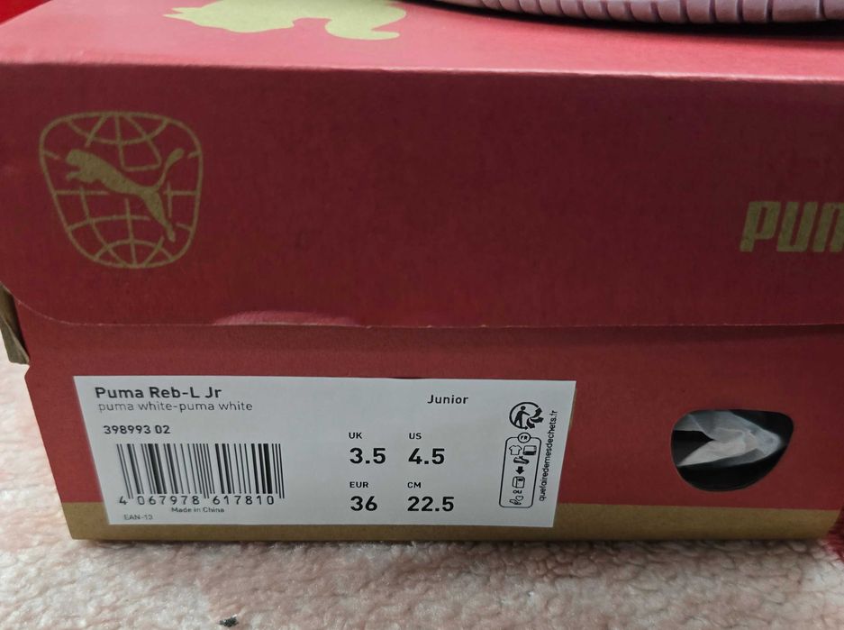 Buty Puma Reb-L Jr Białe Rozmiar 36 Jak Nowe