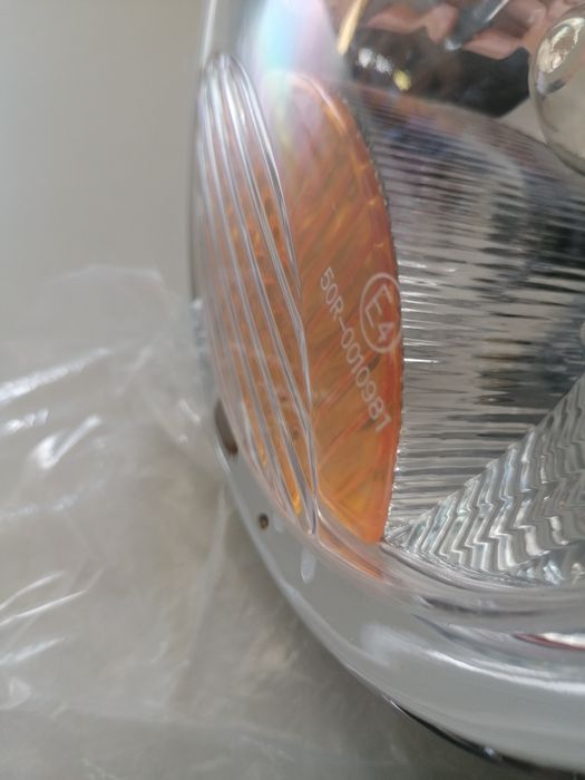 Lampa Duża Chrom Chopper Cruiser Duża Daszek Homologacja Mocowania