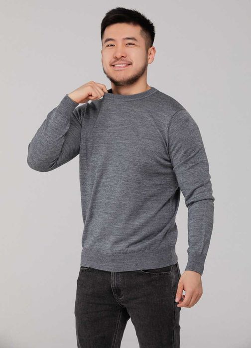 Мужской шерстяной джемпер свитер 100% мериноса