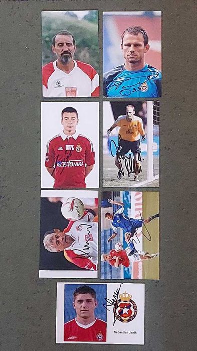 7x WISŁA Kraków ! zdjęcia w większości z autografem
