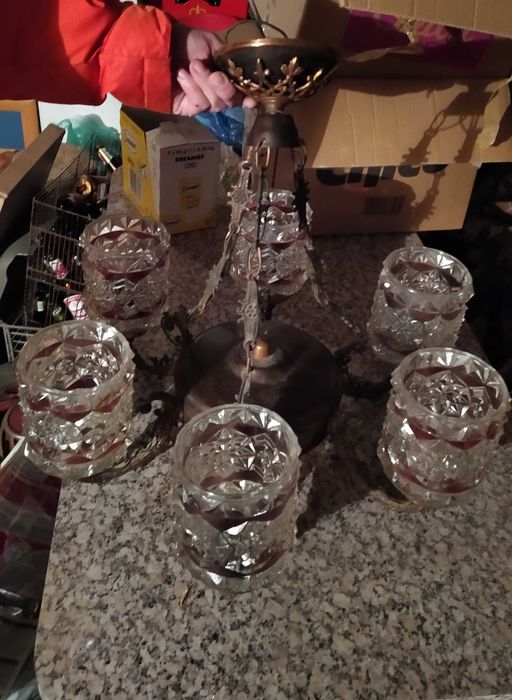 Żyrandol stary 40-50 letni