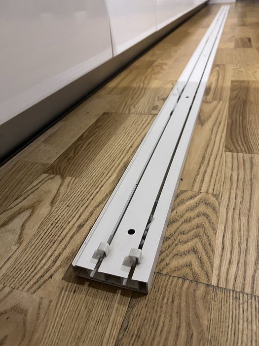 Карниз стельовий/настінний білий 2,50 м + крючки у комплекті