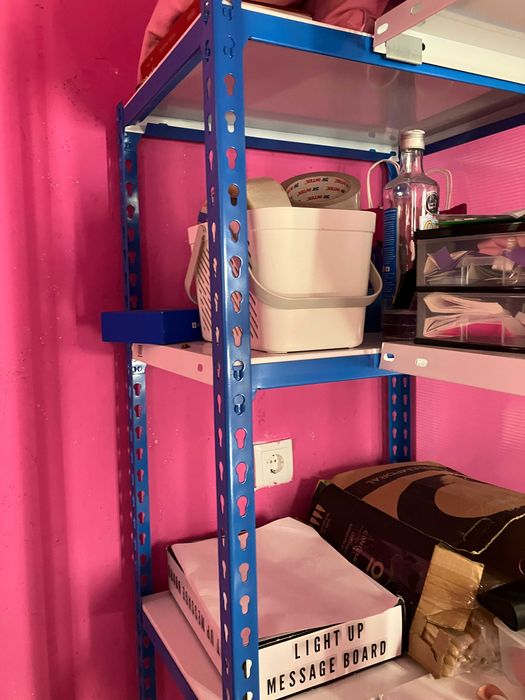 Prateleira Metálica SimonRack Estante de Canto Metálico – 5 Prateleiras Ajustáveis