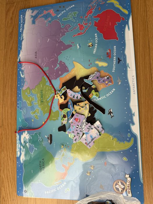 Mapa Mundo Magnetico para Criancas