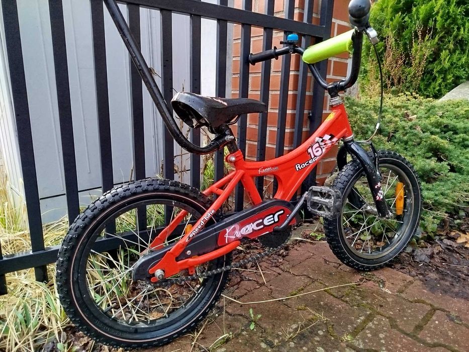 Rower dziecięcy uchwyt drążek do nauki Kross Racer 16"