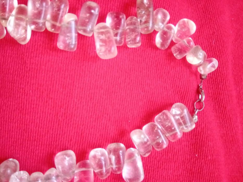 Бусы горный хрусталь Индия крупный камень винтаж