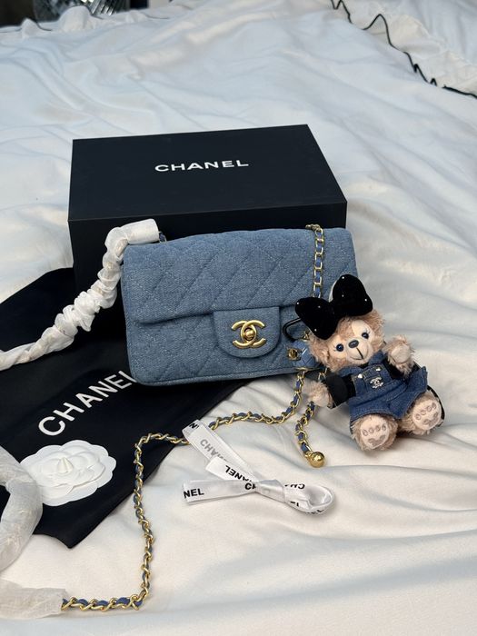 Сумка Chanel Classic Flap Mini Denim Blue