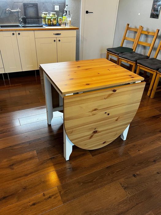 Stół rozkladany IKEA GAMLEBY biale nogi