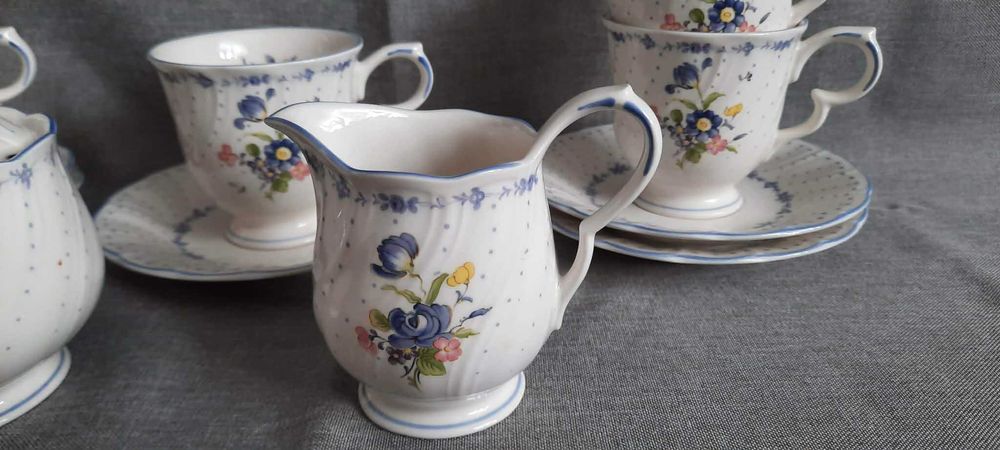 Serwis kawowy  Niebieska piwonia Nikko Japonia lata 80-te