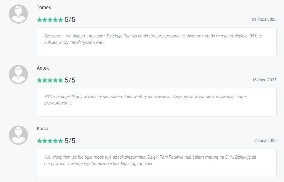 Korepetycje Biologia - OSTATNIE TERMINY 2026