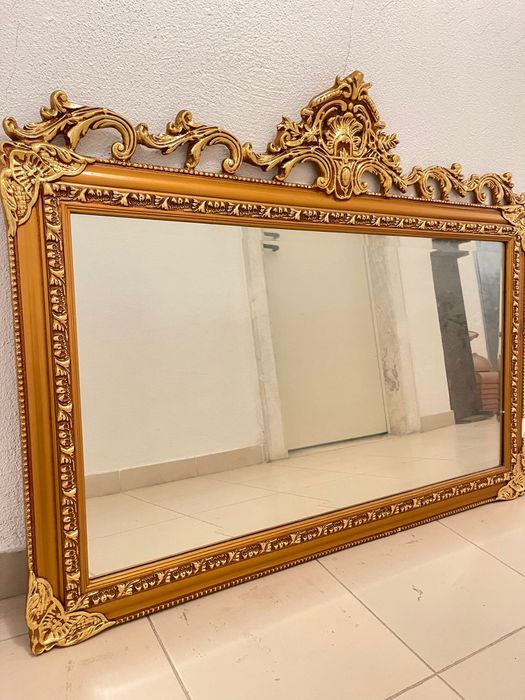 Espelho moldura dourado