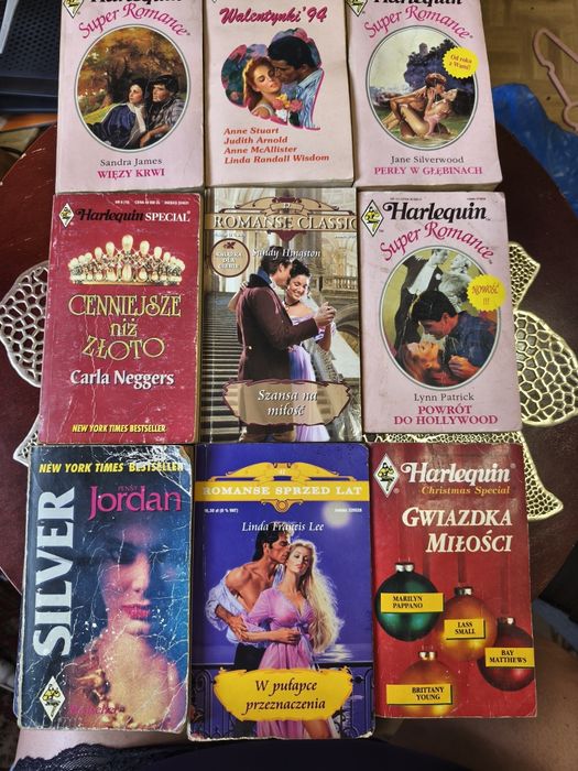 Zestaw 9szt starych grubych harlequin