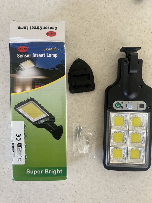 Ліхтар вуличний сенсор руху сонячні панелі