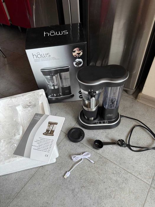 Кофеварка капельная hâws Bornholm с кофемолкой, 600 Вт, термокружка