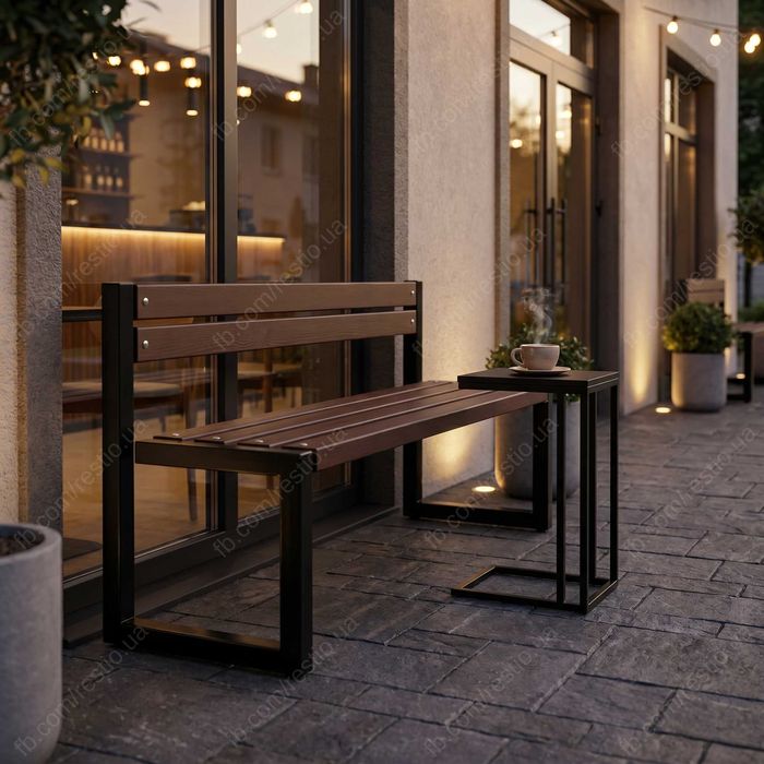 Лавка Loft для тераси та сучасного будинку, для ЖК, парку та ОСББ