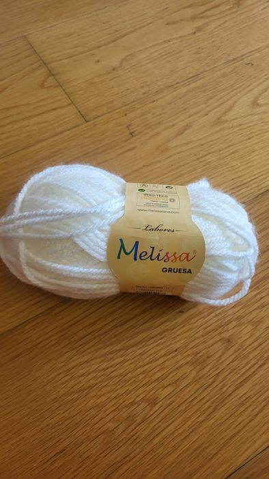 Lã Melissa Gruesa Branca + Jogo da Memória  De Oferta