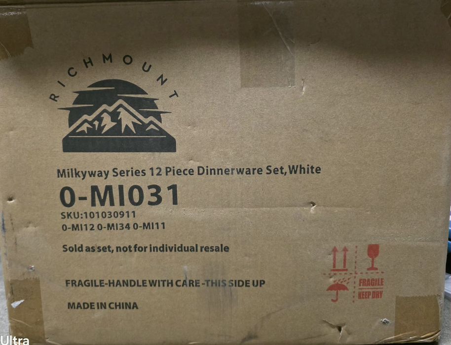 Zestaw zastawy stołowej . Richmount milkyway series 12