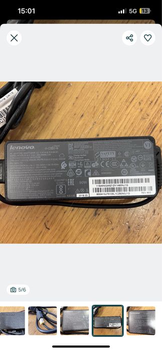 Carregador original Lenovo ADLX9ONLC3A Adaptador