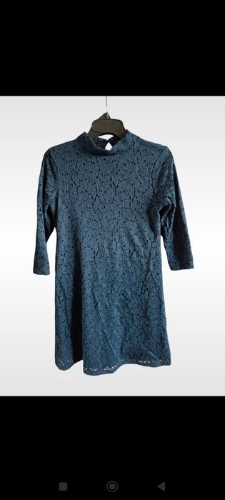 Granatowa sukienka koronkowa M&S r. S
