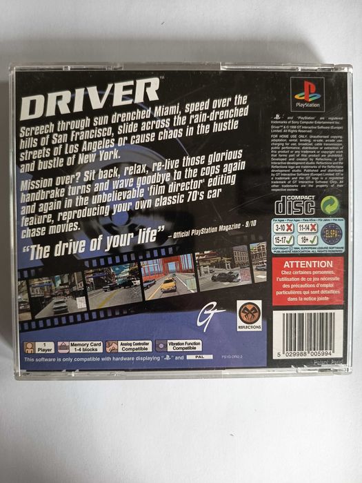 Driver PSX PS1 PlayStation angielska komplet