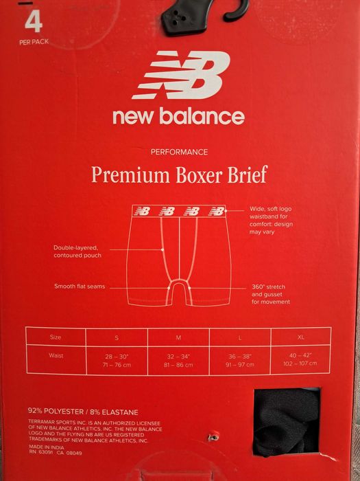 New Balance bokserki męskie chłopięce 4 szt M 4 pak nowe