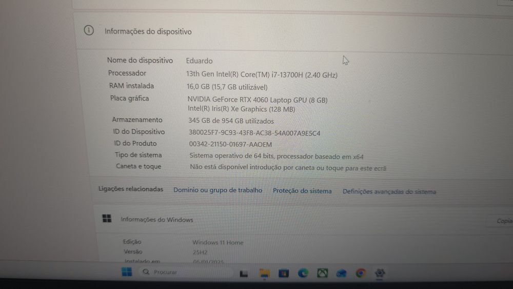 Gigabyte AORUS 15 BSF-73PT754SH 15.6" i7-13700H 16GB SSD 1TB RTX 4060 W11